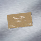 Schickes Korkenholz Magnetische Visitenkarte (Beispiel)