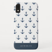 Schickes Küstenmarine-Anker-Muster Case-Mate iPhone Hülle (Rückseite)
