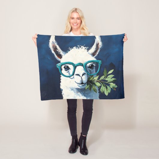 Schickes Lama Chic Fleecedecke (Beispiel)