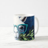 Schickes Lama Smarty Kaffeetasse (VorderseiteRechts)
