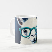 Schickes Lama Smarty Kaffeetasse (Vorderseite Links)