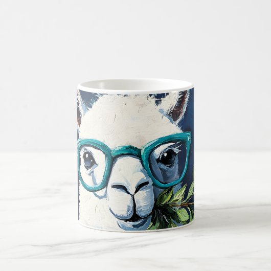 Schickes Lama Smarty Kaffeetasse (Mittel)