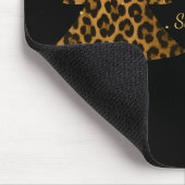 Schickes Leopard-Baum-Design für die Feiertage Mousepad (Ecke)