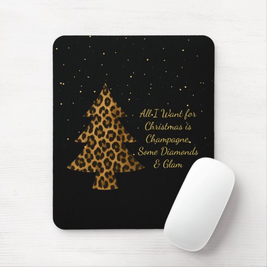 Schickes Leopard-Baum-Design für die Feiertage Mousepad (Mit Mouse)