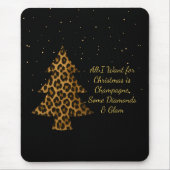 Schickes Leopard-Baum-Design für die Feiertage Mousepad (Vorne)