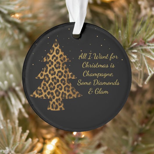 Schickes Leopard-Baum-Design-Weihnachtsdekoration Ornament (Baum)
