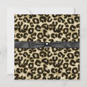Schickes Leopard-Foto-Abschlussankündigung Einladung (Rückseite)