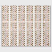 Schickes Leopard- und rosa Dreieck-Muster Geschenkpapier (Flach)