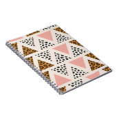 Schickes Leopard- und rosa Dreieck-Muster Notizblock (Rechte Seite)