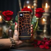 Schickes Leopardenmuster-Monogramm iPhone Hülle