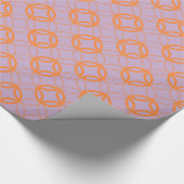 Schickes lila marokkanisches Kreismustermonogramm Geschenkpapier (Ecke)