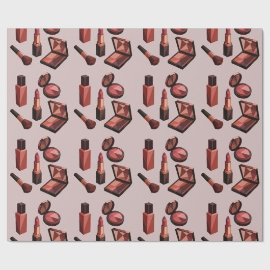 Schickes Lippenstift-Muster-Wrap-Papier Geschenkpapier (Flach)