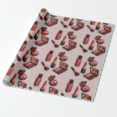 Schickes Lippenstift-Muster-Wrap-Papier Geschenkpapier (Ungerollt)
