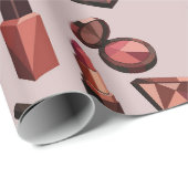 Schickes Lippenstift-Muster-Wrap-Papier Geschenkpapier (Rolleneckpunkt)
