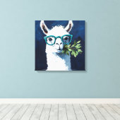 Schickes Llama Chic Leinwanddruck (Insitu (Holzboden))