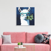 Schickes Llama Chic Leinwanddruck (Insitu (Wohnzimmer))