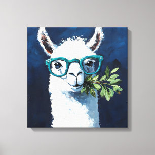 Schickes Llama Chic Leinwanddruck