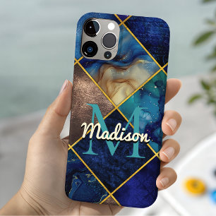 Schickes, mädchenhaftes, falsches Glitter-Gold-Bla Case-Mate iPhone Hülle