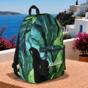 schickes, Mädchenhaftes, falsches Glitter-Marmor-K Bedruckter Rucksack