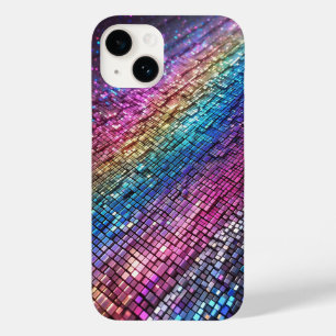 Schickes Mädchenhaftes Rosa Regenbogen Glitter Omb Case-Mate iPhone 14 Hülle