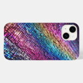 Schickes Mädchenhaftes Rosa Regenbogen Glitter Omb Case-Mate iPhone Hülle (Rückseite (Horizontal))