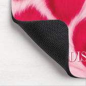 Schickes, Mädchenhaftes Rosa-Rotes-Leoparden-Tierd Mousepad (Ecke)