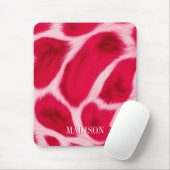 Schickes, Mädchenhaftes Rosa-Rotes-Leoparden-Tierd Mousepad (Mit Mouse)