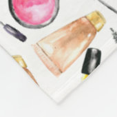 Schickes Make-up-Monogramm mit Lippenstift und Wim Fleecedecke (Ecke)