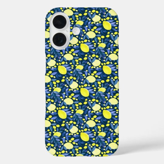 Schickes mediterranes rustikales Design mit Zitron Case-Mate iPhone Hülle (Rückseite)