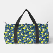 Schickes mediterranes rustikales Zitronen-Blatt-Bl Duffle Bag (Vorderseite)