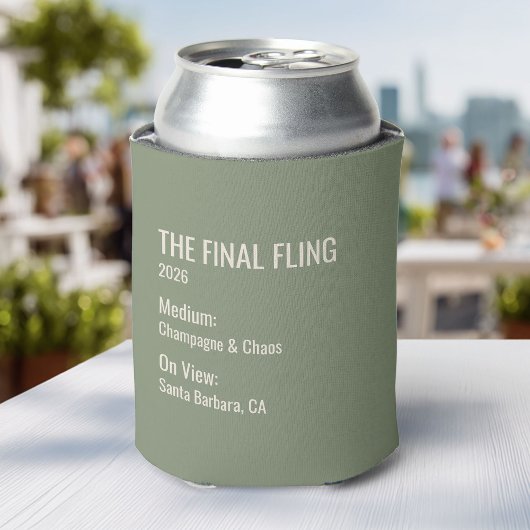 Schickes minimales Museumlabel-Einzelstück Jungges Dosenkühler