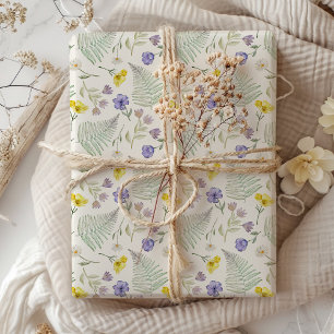 Schickes moderne Wasserfarben-Wildblumenmuster  Geschenkpapier