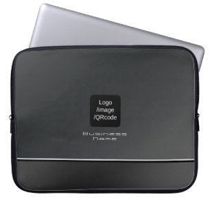 Schickes modernes Geschäft-Logo Schwarz Laptopschutzhülle