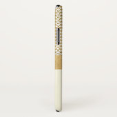 Schickes modernes Goldelfenbein Stripes Muster mit Case-Mate iPhone Hülle (Hinten/Rechts)