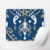 Schickes modernes graues blaues ikat Stammes- Mousepad (Mit Mouse)