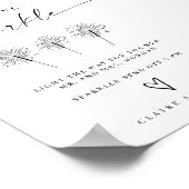 Schickes modernes 'Lasst Liebe funkeln' Hochzeitss Poster (Ecke)