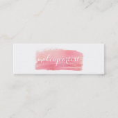 schickes modernes Maskenbildner-Aquarellrosa Mini Visitenkarte (Vorderseite)