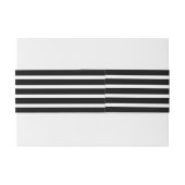 Schickes modernes schwarzes Streifen-Muster Einladungsbanderole (Rückseitenbeispiel)