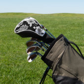 Schickes monochromes Blumen-Luxus-Muster (4) Golf Headcover (In SItu)
