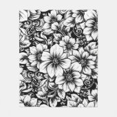 Schickes monochromes Blumenluxus-Muster (1) Fleecedecke (Vorderseite)