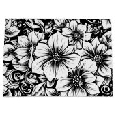 Schickes monochromes Blumenluxus-Muster (1) Große Geschenktüte (Vorderseite)