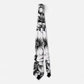 Schickes monochromes Blumenluxus-Muster (1) Krawatte (Vorderseite)
