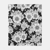 Schickes monochromes Blumenluxus-Muster (2) Fleecedecke (Vorderseite)