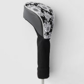 Schickes monochromes Blumenluxus-Muster (2) Golf Headcover (angewinkelt)