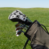 Schickes monochromes Blumenluxus-Muster (2) Golf Headcover (In SItu)