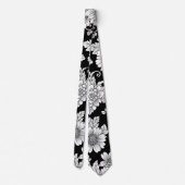 Schickes monochromes Blumenluxus-Muster (2) Krawatte (Rückseite)