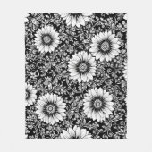 Schickes monochromes Blumenluxus-Muster (5) Fleecedecke (Vorderseite)