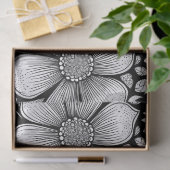 Schickes monochromes Blumenluxus-Muster (6) Seidenpapier (Geschenk)