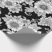 Schickes monochromes Blumenluxusmuster (2) Geschenkpapier (Ecke)