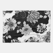 Schickes monochromes Blumenluxusmuster (4) Geschirrtuch (Horizontal)